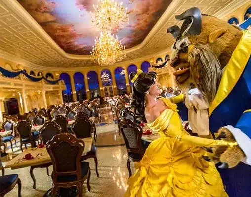 Bell and Beast in Disney Resturant